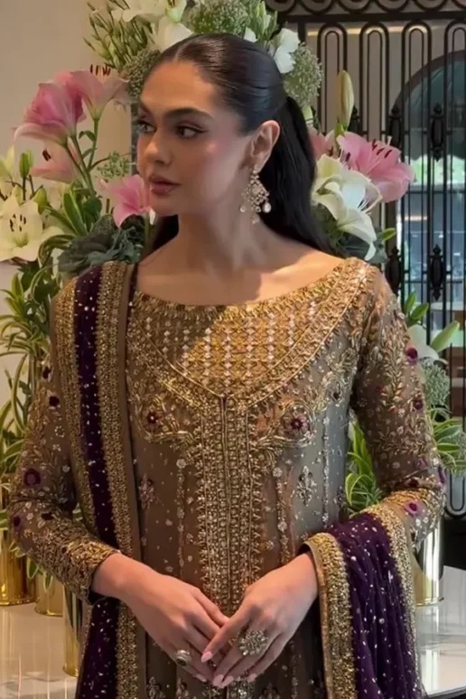 Zari Mesuri - Haris Shakeel pakistani fashion outfit with coordinated…